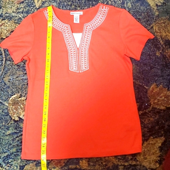 Rebecca Malone top size M Orange color brand new does not have a label - Picture 4 of 11